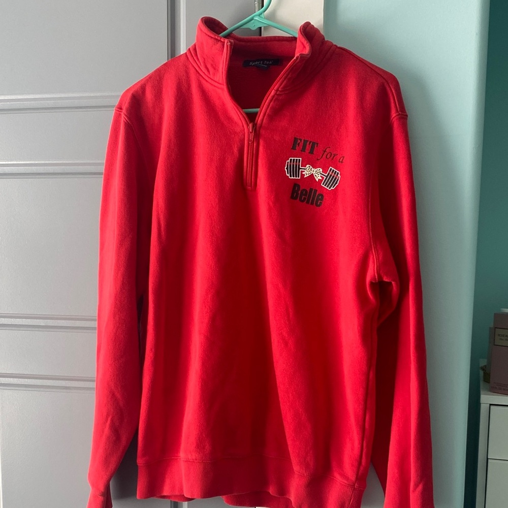 “Fit For a Belle” 3/4 Zip-Up Pullover